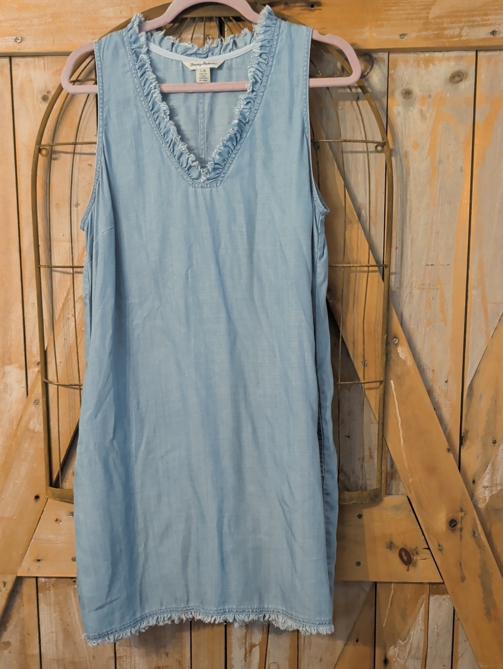 Tommy Bahama Blue Tencil Denim Dress.  Large